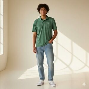 Columbia Golf Men's OBU Oklahoma Baptist University Polo Shirt Green - Size M